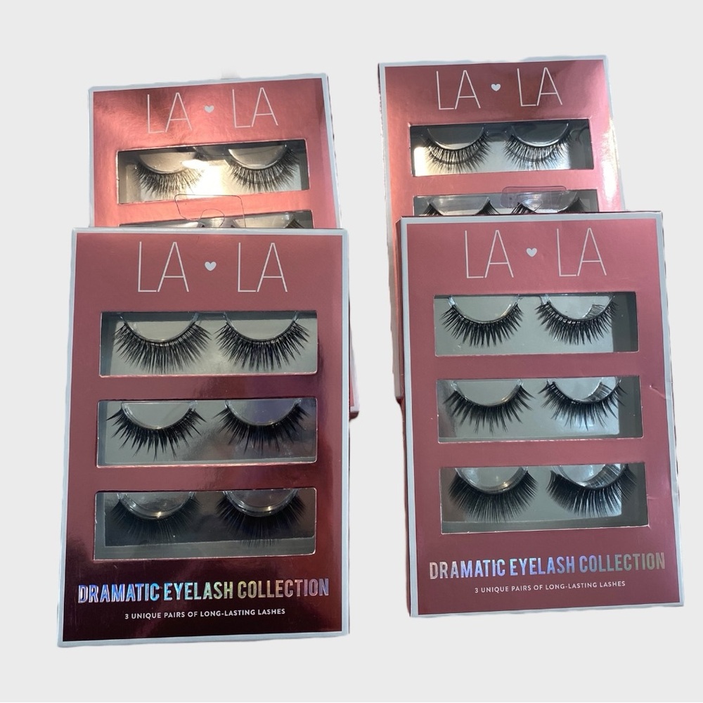 LA LA Dramatic Eyelash Collection NEW in Box 4 boxes 12 pairs total